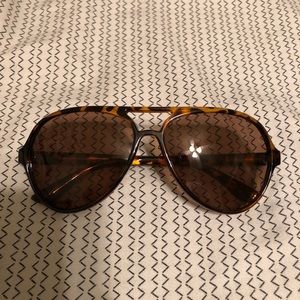 Urban Outfitters Dark Tortoise Aviator Sunglasses